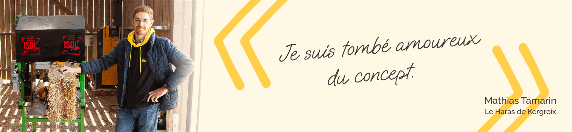 "Je suis tombé amoureux du concept" Mathias Tamarin, Le Haras de Kergroix